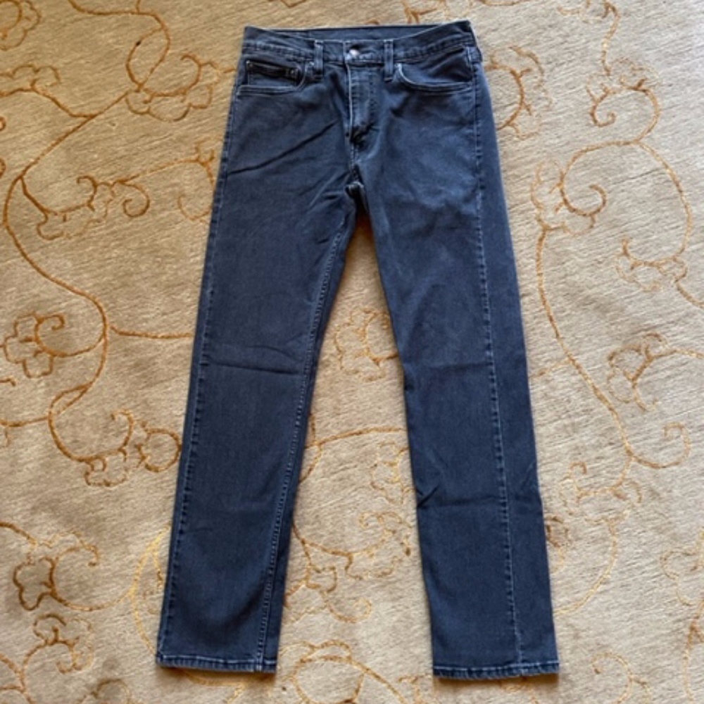 Mens Dark Wash 513 Levi's Slim Straight Jean